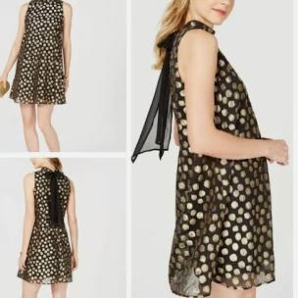 Signature by Robbie Bee Black & Gold Dress size 16